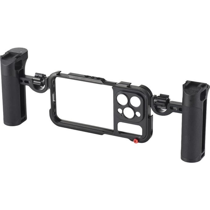 Cage de téléphone portable avec double poignée Rig vidéo pour téléphone portable Stabilisateur de smartphone portable Plusieurs For iPhone 15 Pro gray