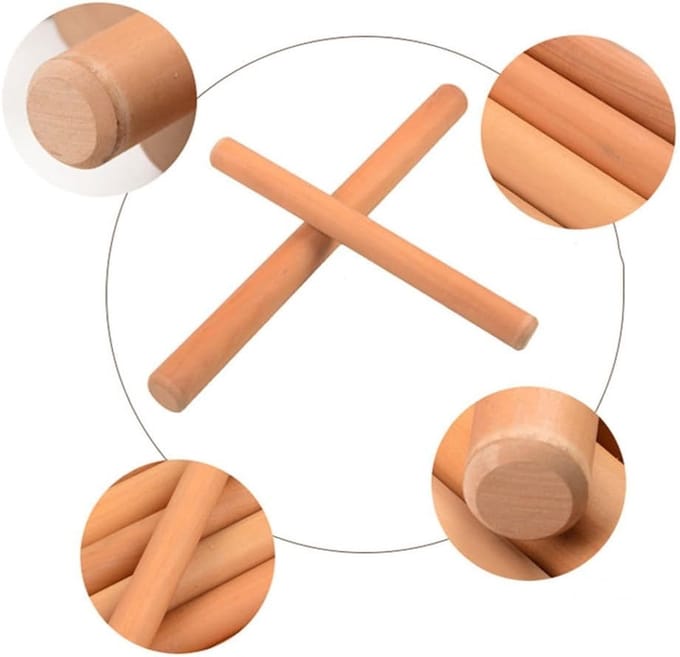Houten Deegroller - Bakbenodigdheid Keuken - Bakken Thuis - Verdikt Ontwerp - 60cm Lengte - Multicolor