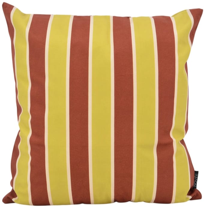 Riviera Stripe Groen/Roest Kussenhoes | 45 x 45 cm | Katoen/Polyester
