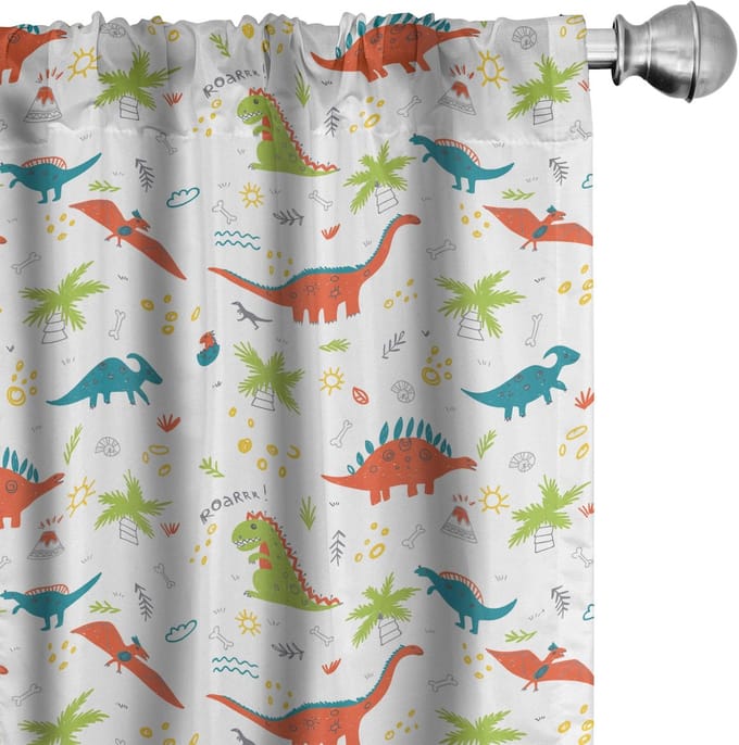ABAKUHAUS Gordijnset Kleuterkamer – 2x75x175 cm – Microvezel – Veelkleurig