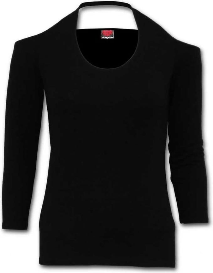 Spiral Longsleeve top -S- GOTHIC ROCK Zwart