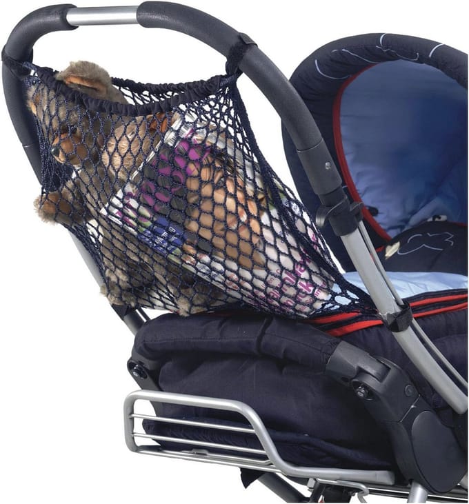 Boodschappennet voor Kinderwagen - Zwart Nylon
