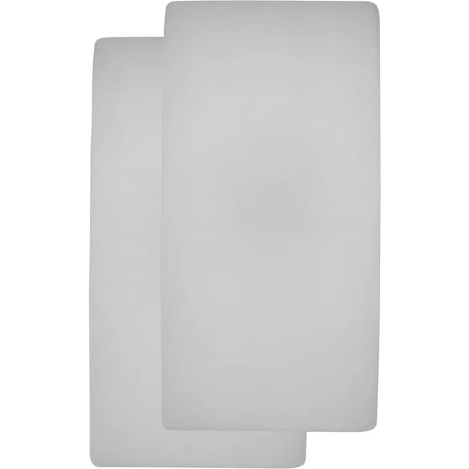 Meyco Baby Uni hoeslaken wieg - 2-pack - light grey - 40x80/90cm