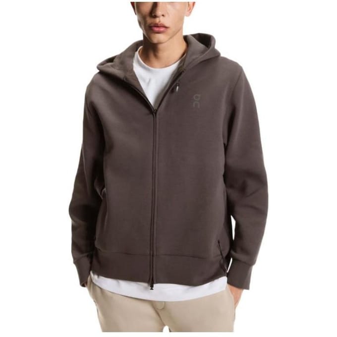 On Focus Tech Hooded Zip Knit Sportjack Heren Jassen 1MF30300569 M gray