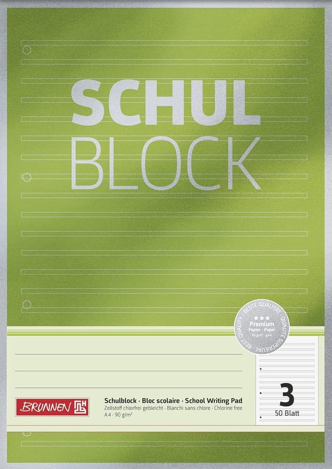 Schoolblok A4 Gelinieerd 50 Vel Premium Pakket van 10