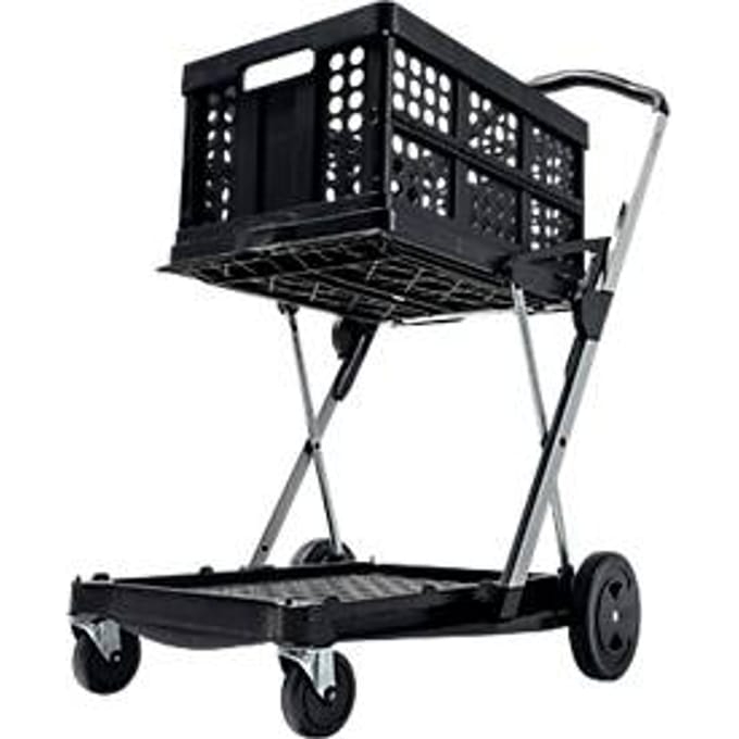 Inklapbare trolley CLAX®-  met vouwkrat -  46 L - grijs/zwart