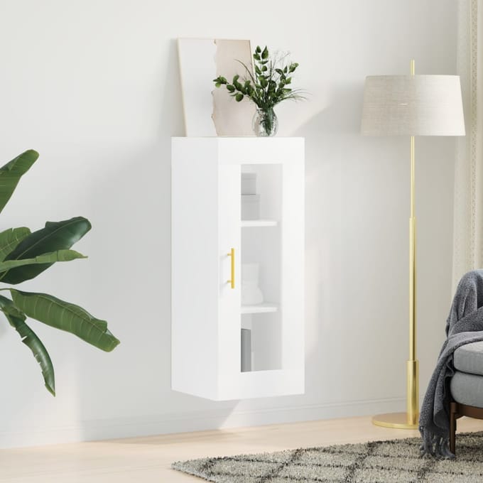 vidaXL - Bovenkast - 34,5x34x90 - cm - wit