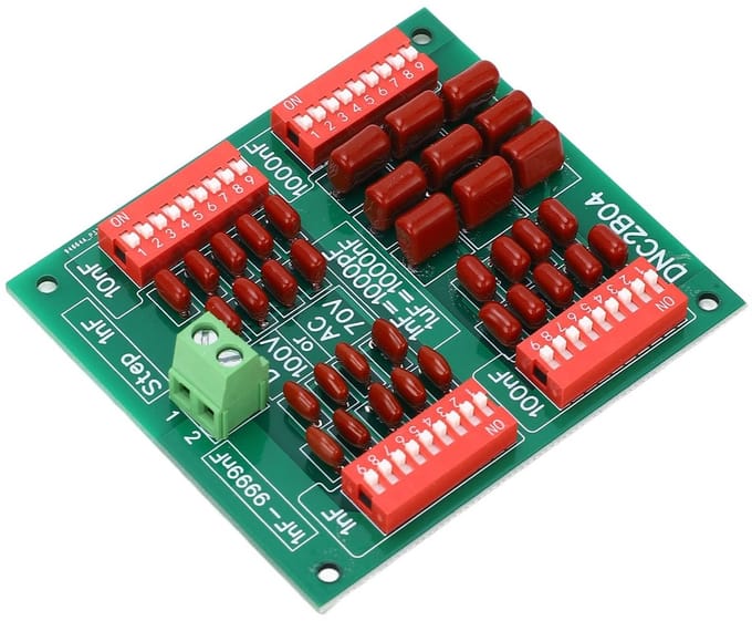Dailygoody - Programmeerbare Condensatorplaat 1nF-9999nF, Hoge Precisie Polypropyleen Film, DC100V AC70V