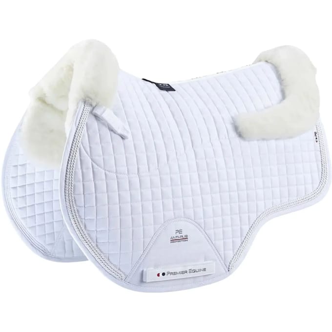 Geïntegreerd synthetisch schapenvacht zadeldek Premier Equine Pony Merino