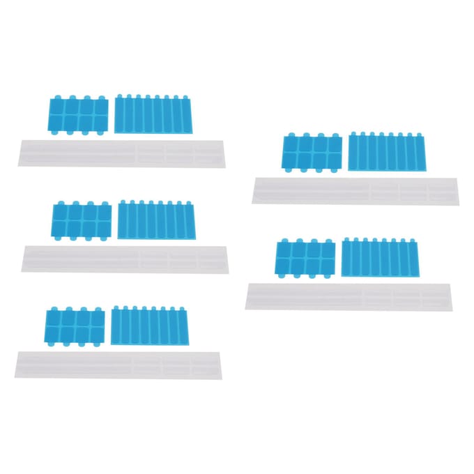 5 Sets Privacy Scherm Vervangingsset Kleefstrips en Schuifmontage Houder Lipjes voor Computer white