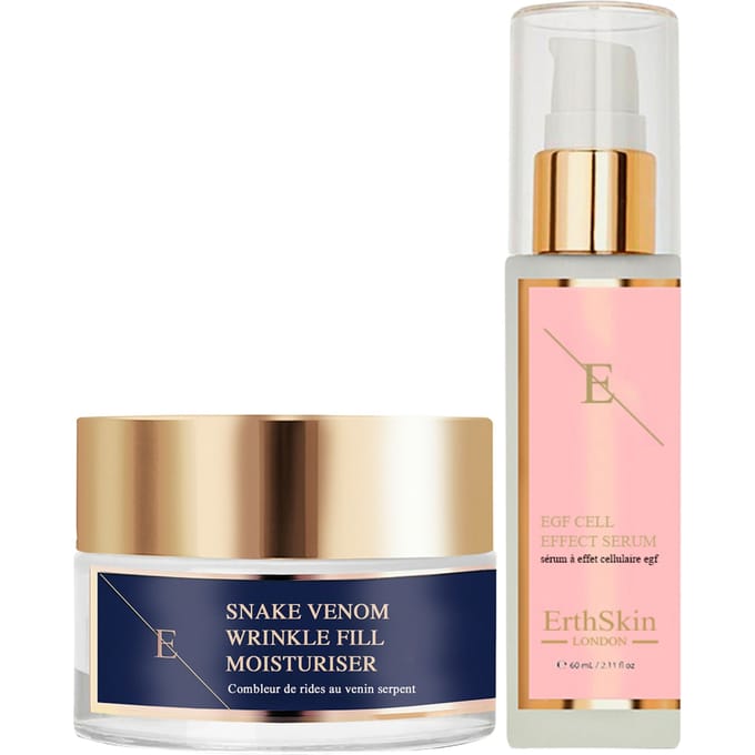 ErthSkin London Wrinkle Fill Snake Venom Moisturizer + EGF CEL EFFECT SERUM 1