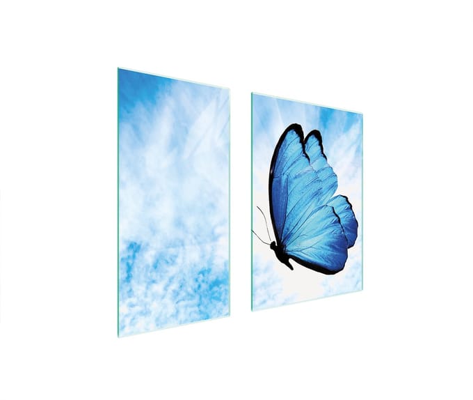 TMK ArtDeko - Staartbescherming - 75x52cm - Motyl - Geforceerd Glas