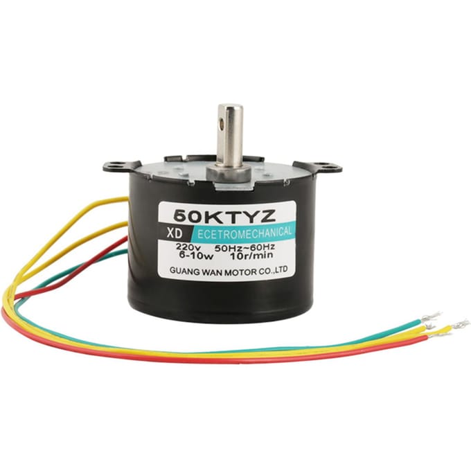 1 STuks AC220V Miniatuur Lage Snelheid Groot Koppel Synchrone Motor CW CCW (10 tpm)
