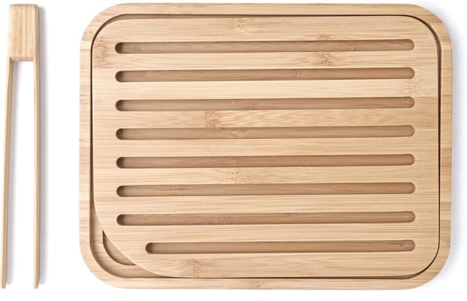 Broodplank 26x20 cm met Broodtang