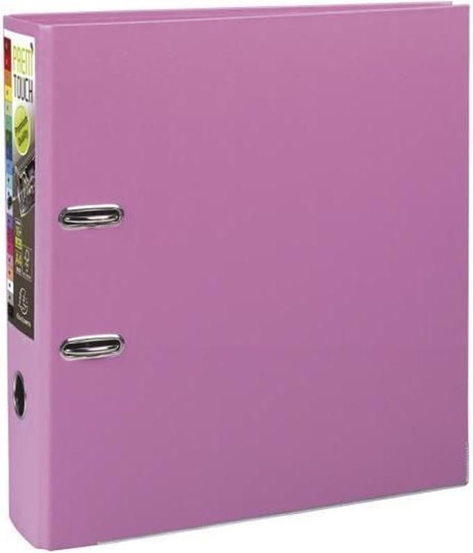 EXACOMPTA - Leverbinder - Extra groot - Rug 80 mm - 24,2 x 29,7 - FSC-karton - Polypropyleen Remborde - Roze