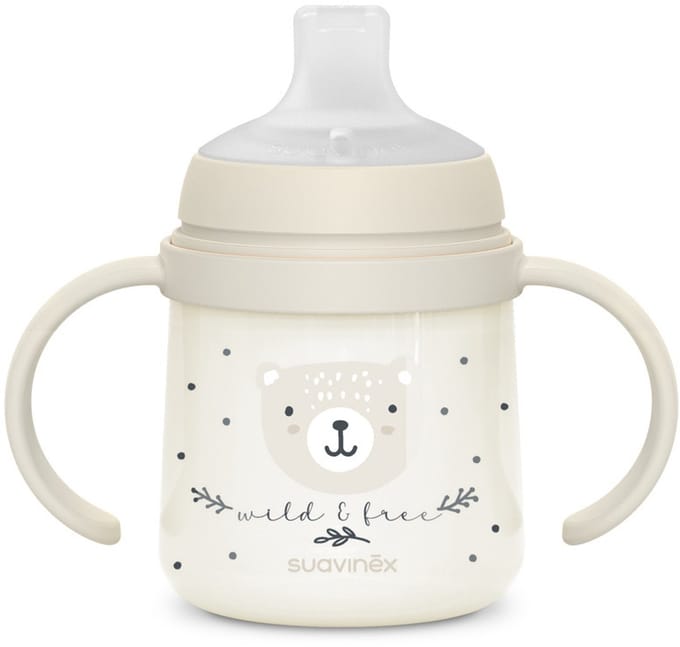 Suavinex Wild & Free Beker Met Handvaten - 150ml - 6Mnd+ - Grijs