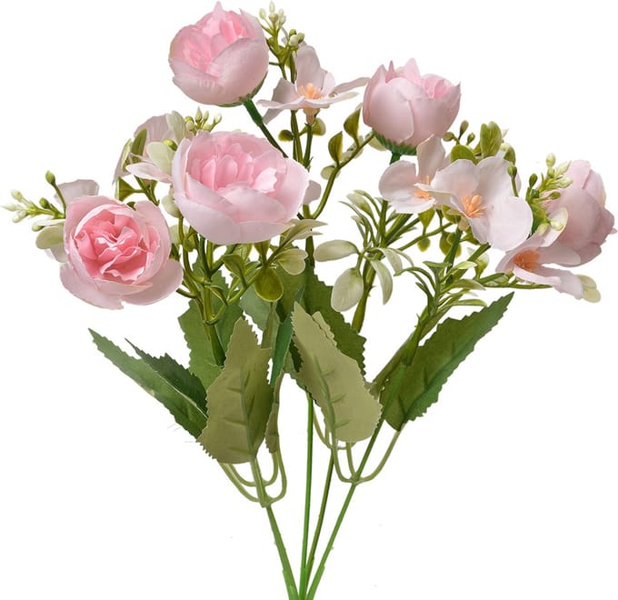 Clayre & Eef Kunstbloem 34 cm Roze Kunststof