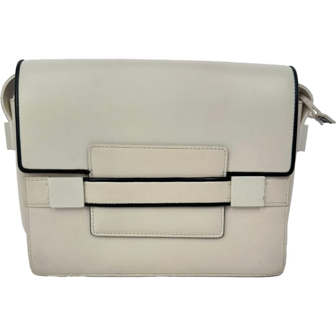 Delvaux Madame PM Crossbodytas in wit leer