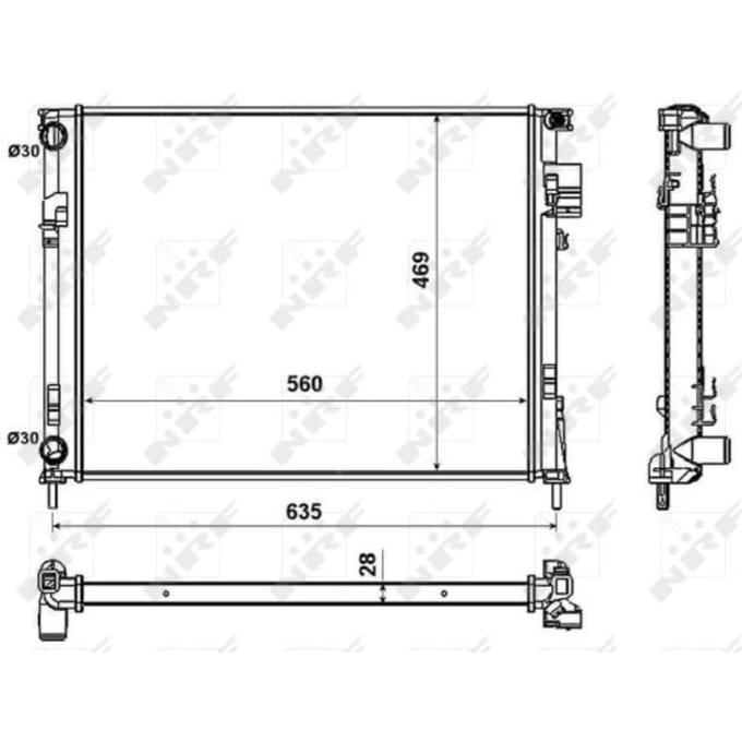 Radiator, motorkoeling NRF 58332