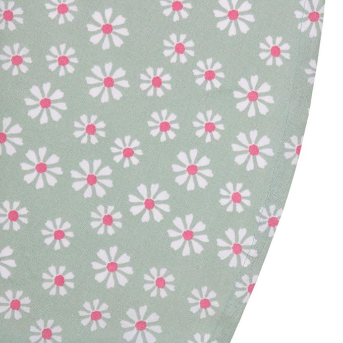 OttoSimon tafelkleed textiel groen rond 160 cm - bloemen design.