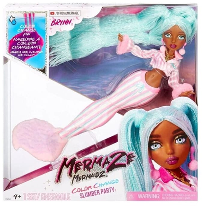 Mermaze Mermaidz Slumber Party Colour Change Brynn pop - 30 cm groot