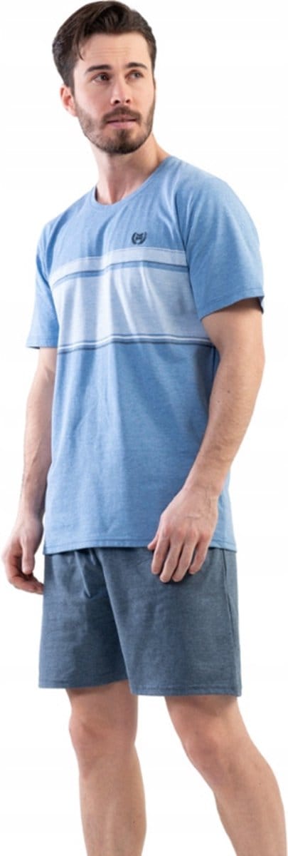 Vienetta korte herenpyjama blauw M