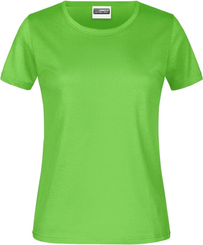 James And Nicholson Dames/dames Ronde Hals Basic T-Shirt (Kalk groen)