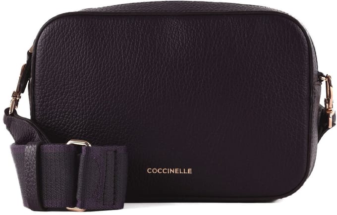 COCCINELLE Leren schoudertas Tebe Crossover Bag Prune donkerpaars