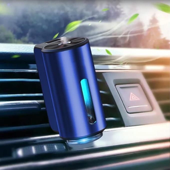 Luchtverfrisser diffuser ventilatieclip - slimme luchtverfrissers - intelligente auto-diffuser met drie instelbare modi - oplaadbare automatische diffusers - etherische olie niet