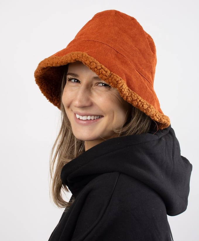 Teddy Bucket Hat | eindbaas - Teddy Bucket Hat | | Kleur Marmelade