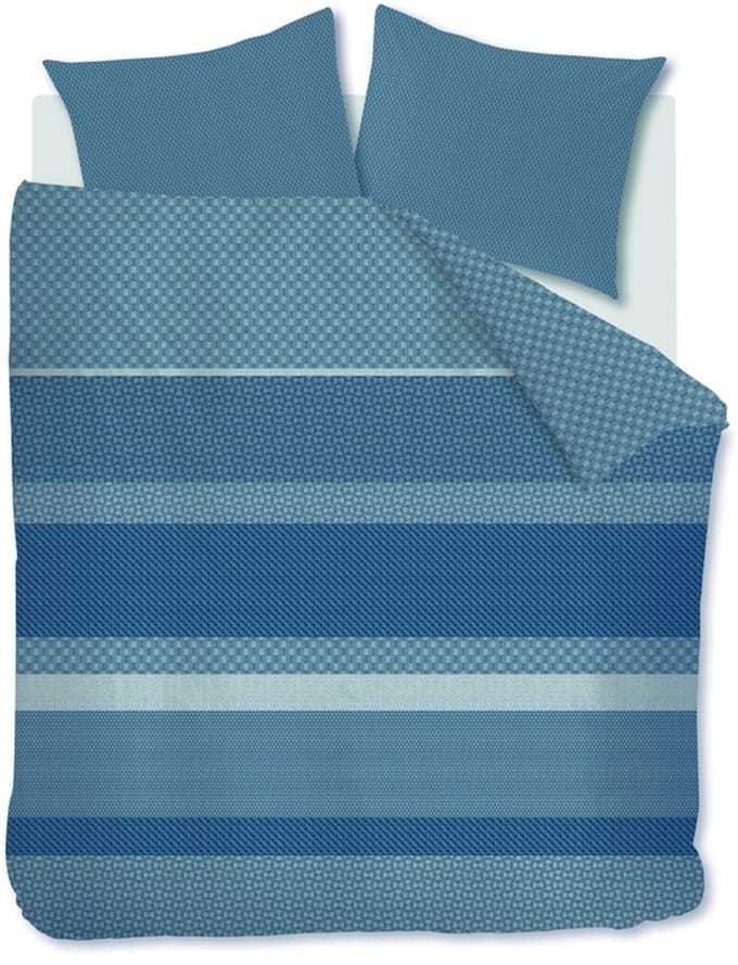 Beddinghouse Fera dekbedovertrek - Eenpersoons - 140 x 200/220 cm - Blauw