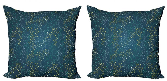 ABAKUHAUS Kussenhoes Set – 2x 40x40 cm – Dubbelzijdig bedrukt – Multicolor