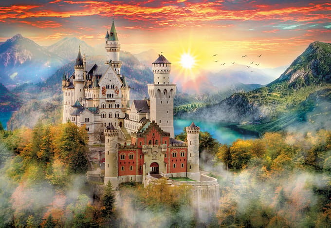 Clementoni - Puzzel - 2000 Stukjes - Neuschwanstein Kasteel - Puzzel Voor Volwassenen - High Quality