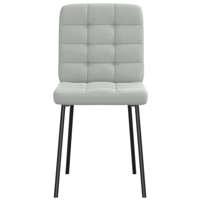 vidaXL Eetkamerstoelen 6 st fluweel lichtgrijs