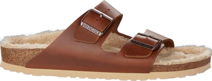 Birkenstock ARIZONA Slipper - Cognac Teddy - Maat 46