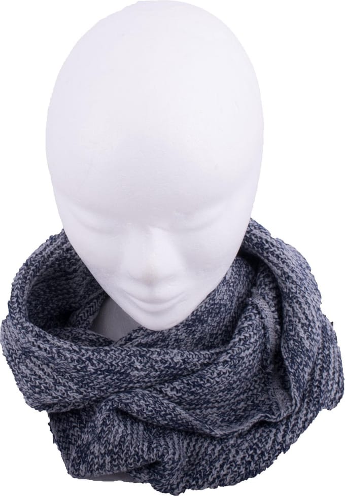 Ronde Kinder Sjaal | Loop Sjaal, Blauw/Grijs, 120 x 25 cm.