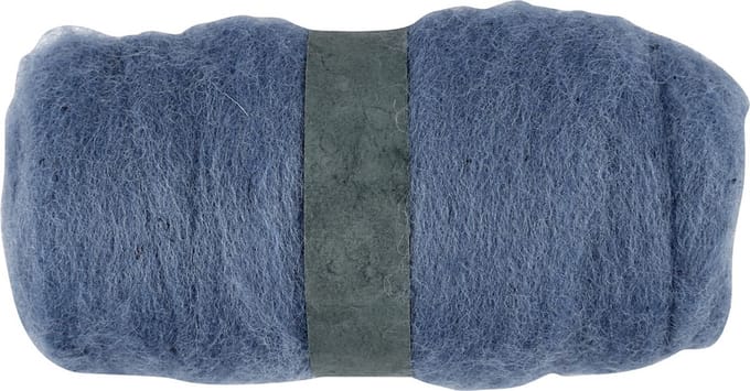 Gekaarde Wol, hemelsblauw, 100 gr/ 1 bol