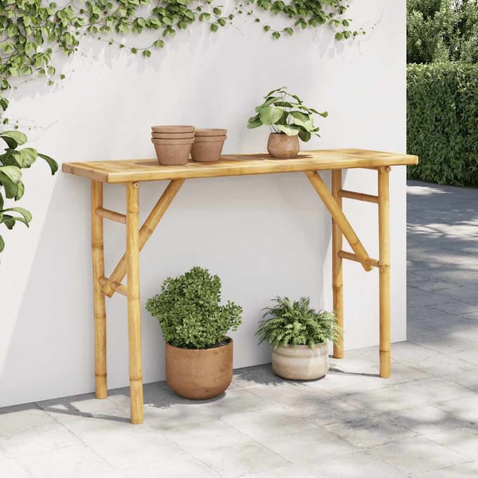 vidaXL - Wandtafel - 115x39x75 - cm - bamboe