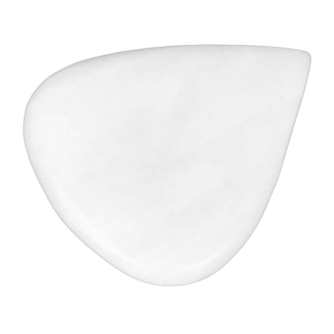 Gitaar Bas Plectrum met Concaaf Ontwerp Natuurlijk Ossenbot Hartvorm Speelplectrum voor Snaarinstrumenten wit
