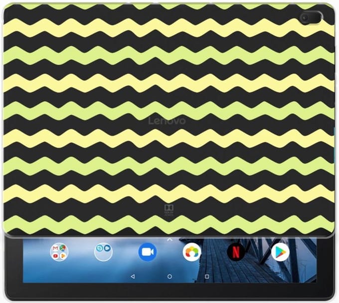 Lenovo Tab E10 Hippe Hoes Waves Yellow