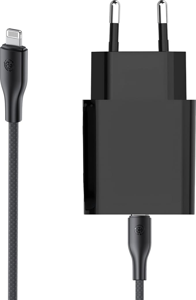 Usb-C Snellader geschikt voor iPhone Oplader met Kabel 1 Meter - 20w - Power Delivery 3.0 - Zwart