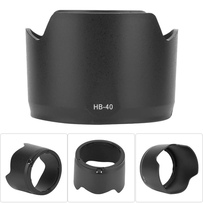 HB-40 ABS Mount Zonnekap Vervanging voor Nikon AF S 24-70mm f2.8G ED Lens black