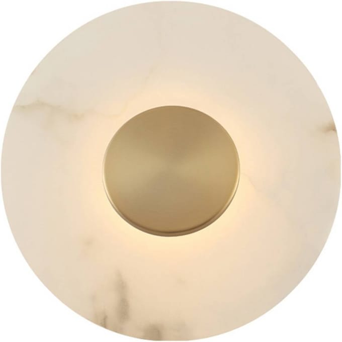 Viokef LED wandlamp Allison, goudkleurig/wit, Ø 30 cm, metaal