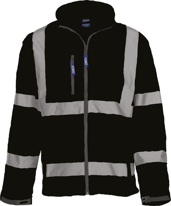 Yoko Signalisatie jack van softshell YHVK09 - Black - L