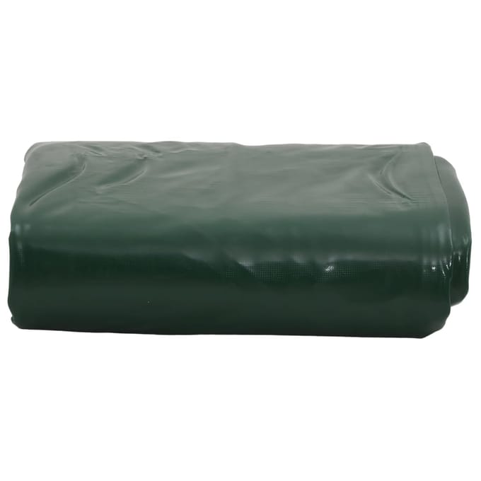 vidaXL - Zeil - 650g - / - m² - Groen - 5 - x - 5 - m - Canvas - met - PVC-coating