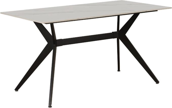 Dimehouse Eettafel Grace Sintered Stone Marmerlook Wit 210 x 100 x 76 cm - Marmer - Modern - Rechthoek
