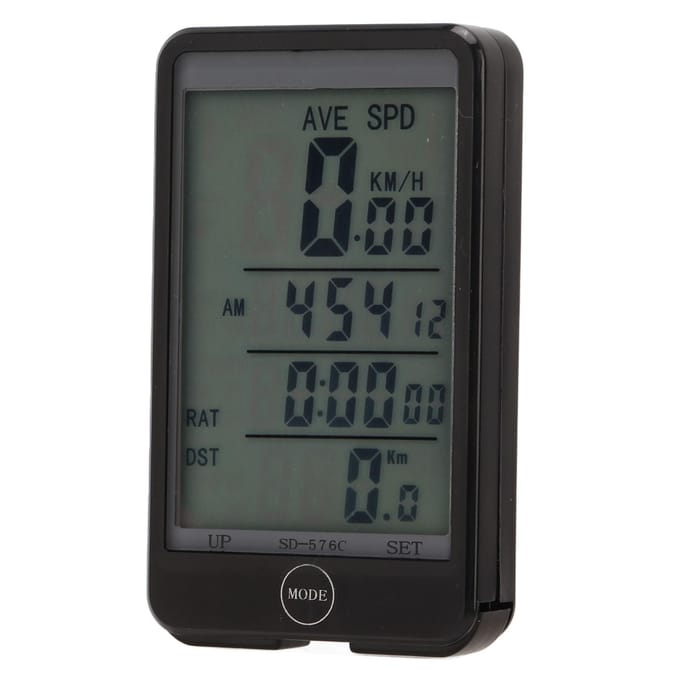 Bergfietscomputer Draadloos Touchscreen Lichtregeling Waterbestendig met Verlichting voor Mountainbikes en Fietsen black