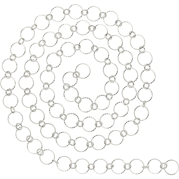 Schakelketting ringen in reliëf - Zilver