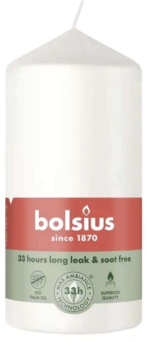 6x Bolsius Stompkaars 120/58 Cloudy White (1 stuk)