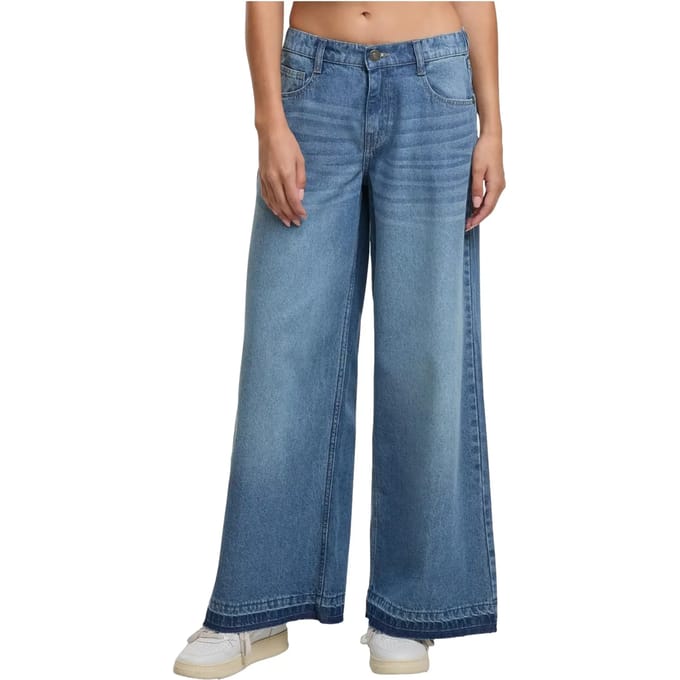 Urban Classics Damesjeans Ladies Wide Leg Denim TB7712